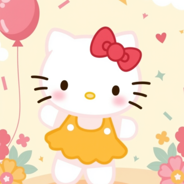 Hello Kitty Cup and Fan Set